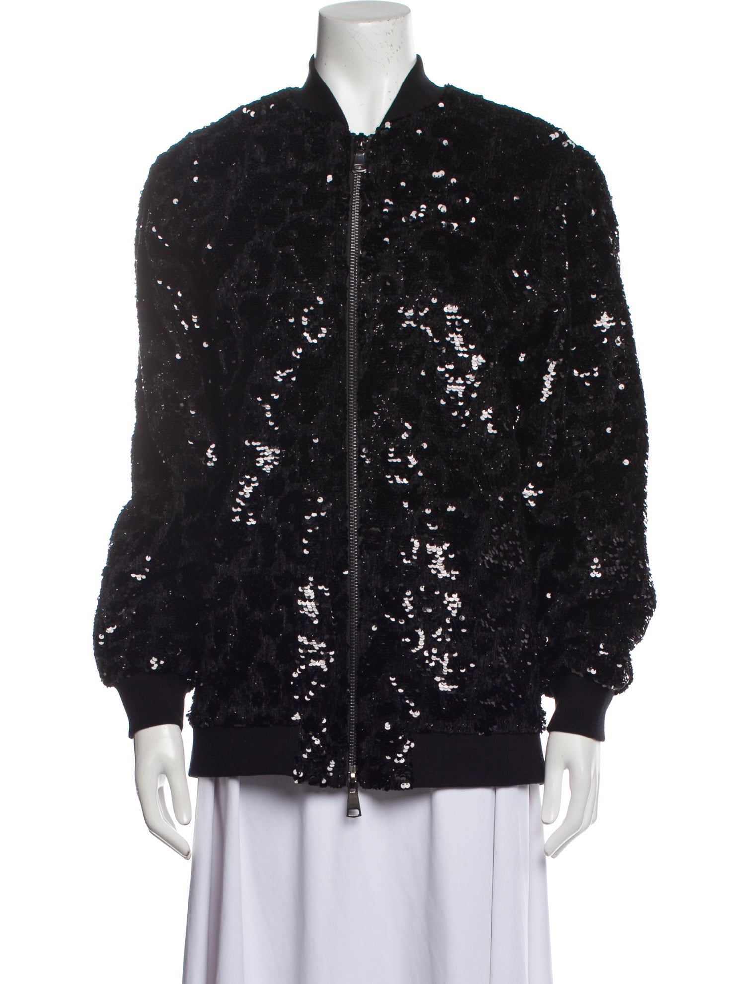 Le Superbe Sequin Bomber Jacket