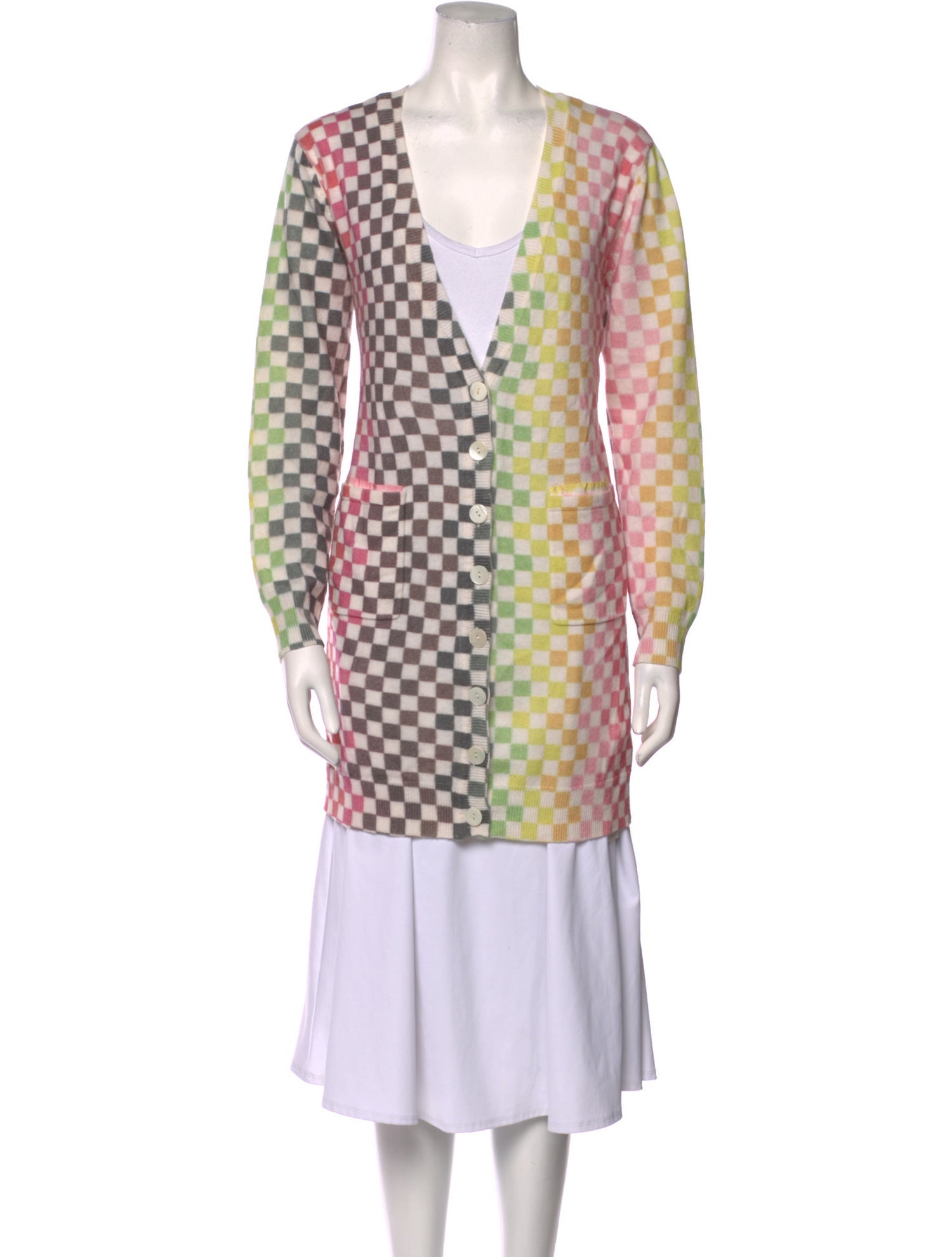 Le Superbe Wool Plaid Print Sweater