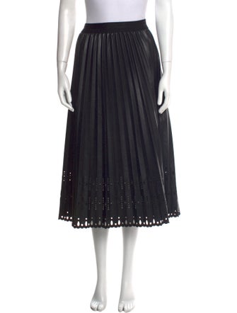 Le Superbe Eyelet Trim Midi Length Skirt