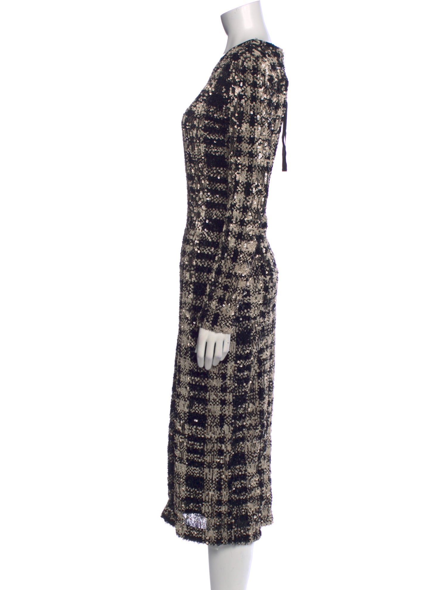 Le Superbe Tweed Pattern Midi Length Dress