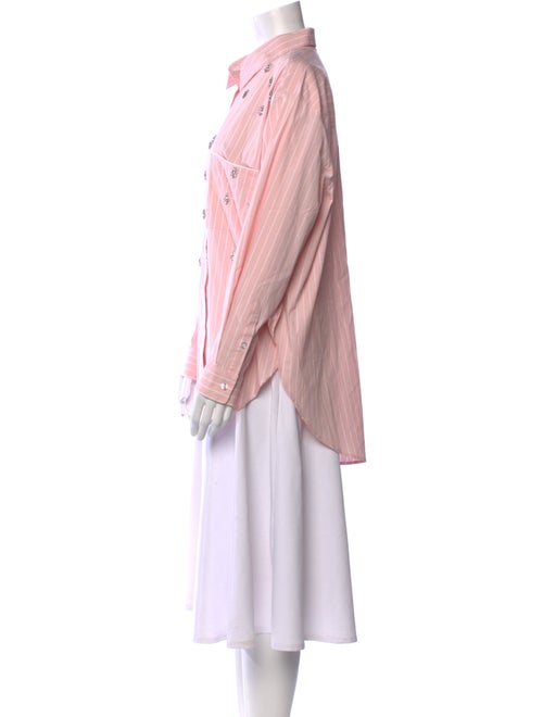 Le Superbe Striped Long Sleeve Button-Up Top