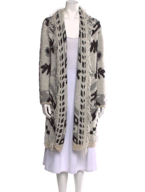 Le Superbe Printed Open Front Sweater