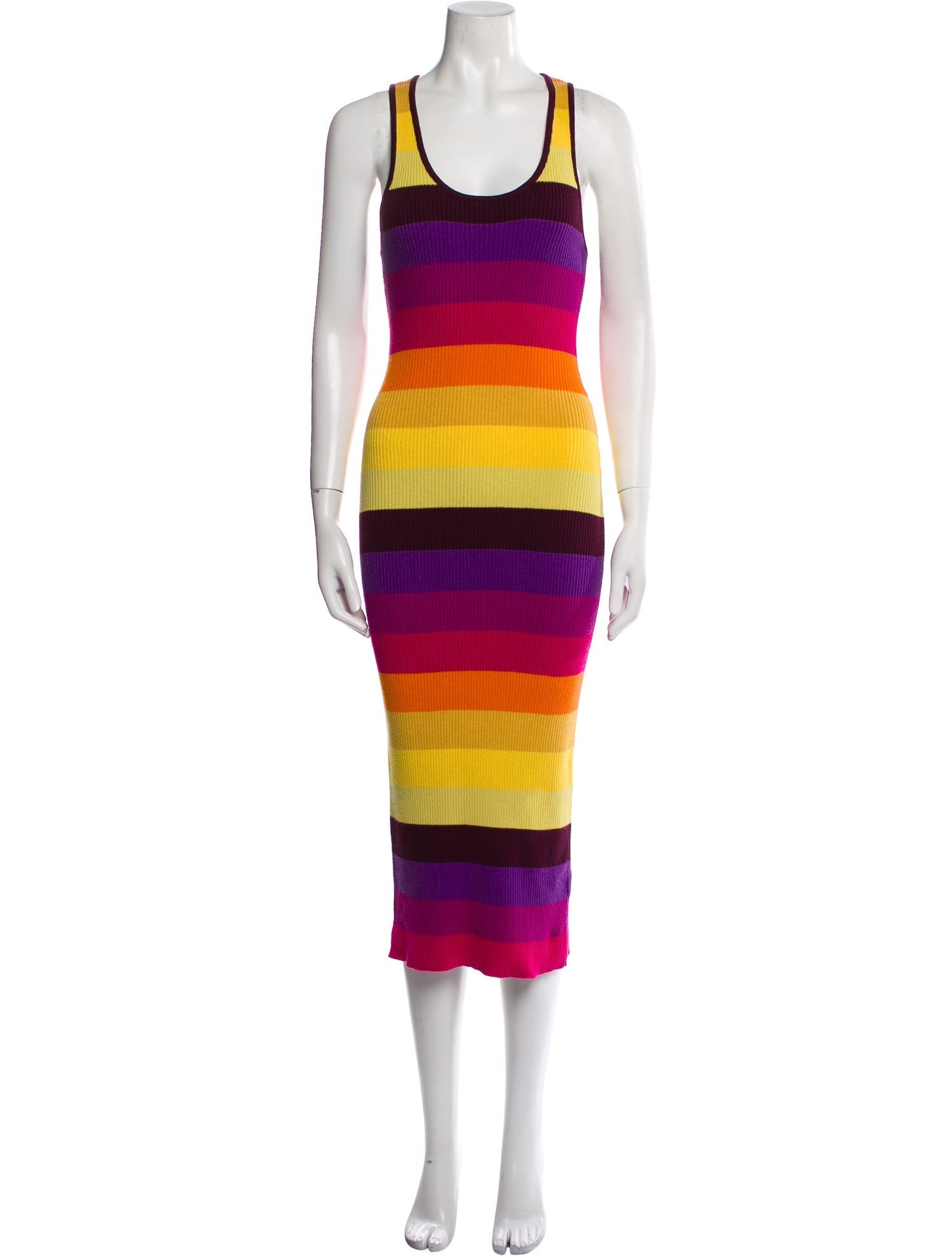 Le Superbe Striped Midi Length Dress