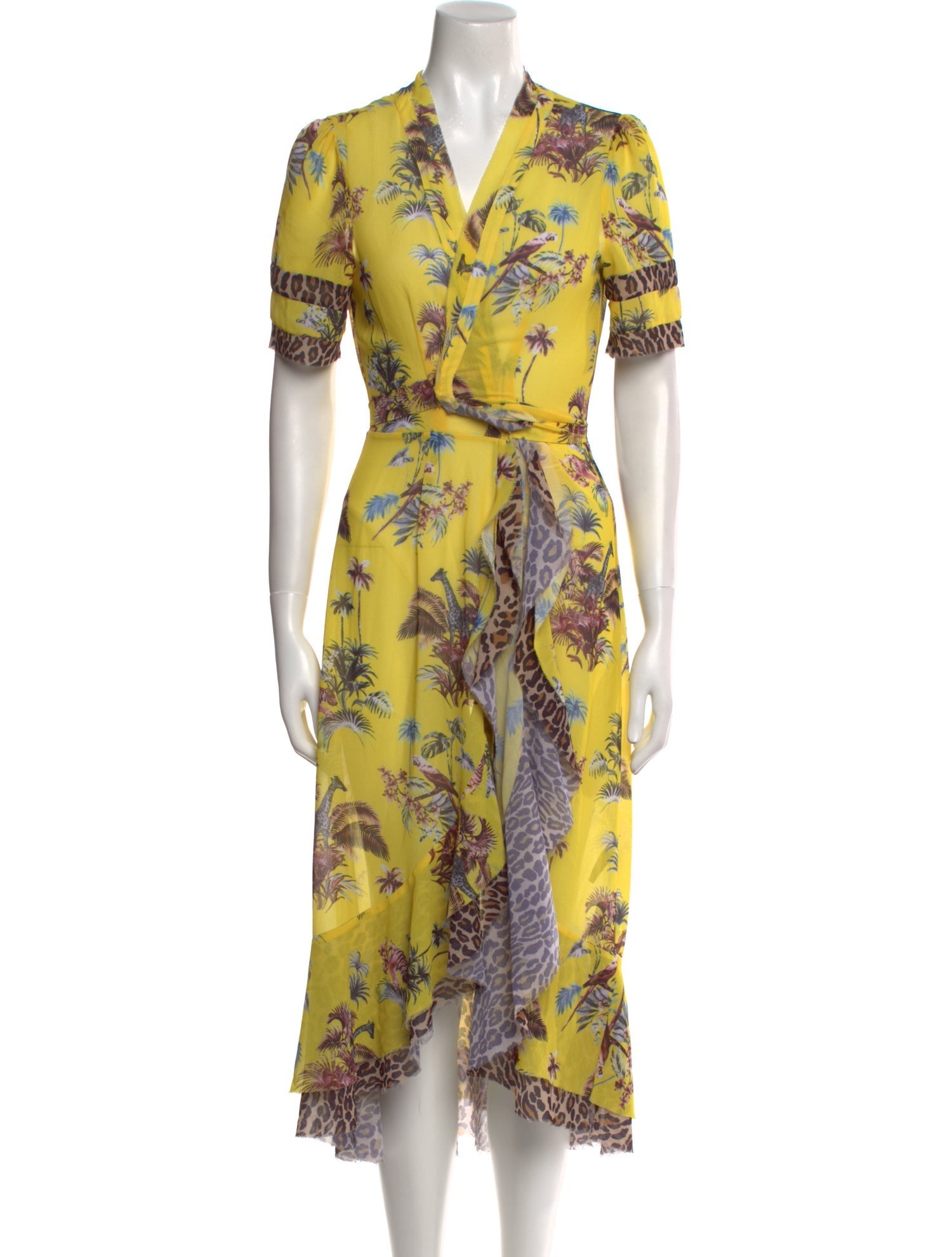 Le Superbe Floral Print Midi Length Dress w/ Tags