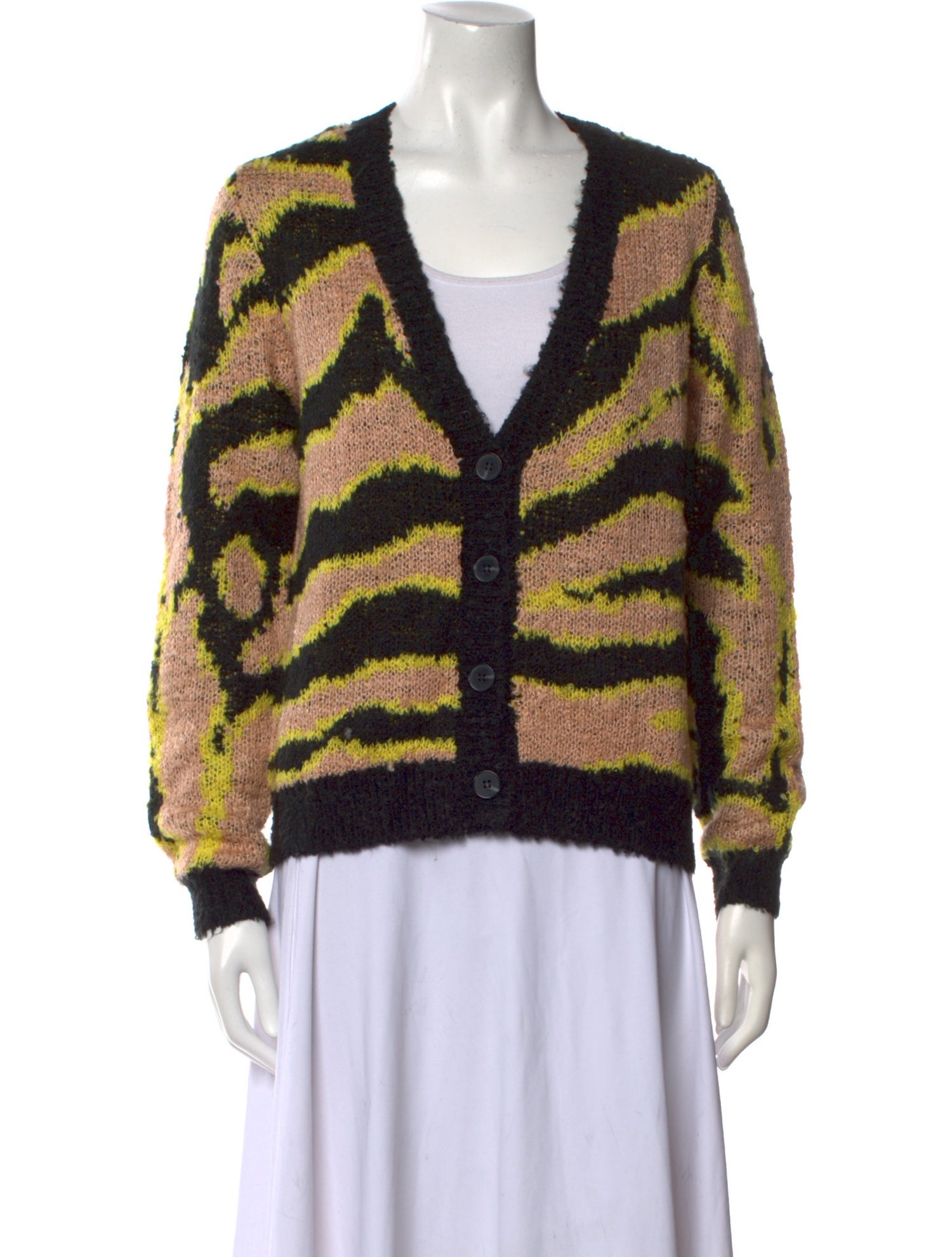 Le Superbe Striped V-Neck Sweater w/ Tags