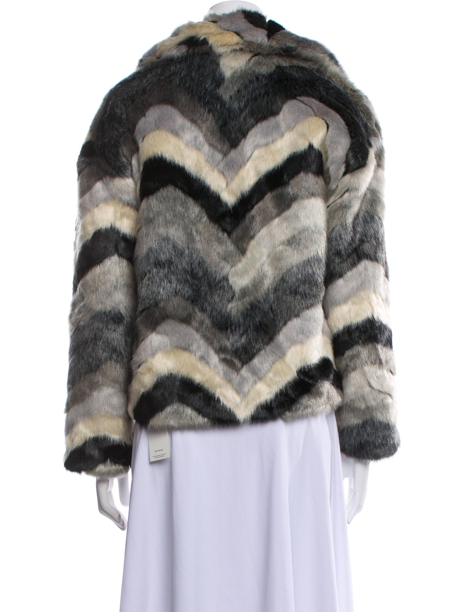 Le Superbe Faux Fur Striped Faux Fur Jacket