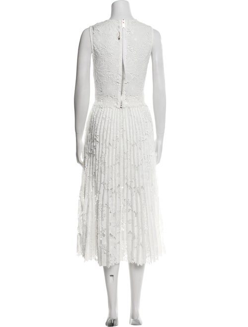 Le Superbe Lace Pattern Pleated Accents Skirt Set