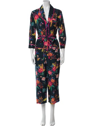 Le Superbe Floral Print V-Neck Jumpsuit