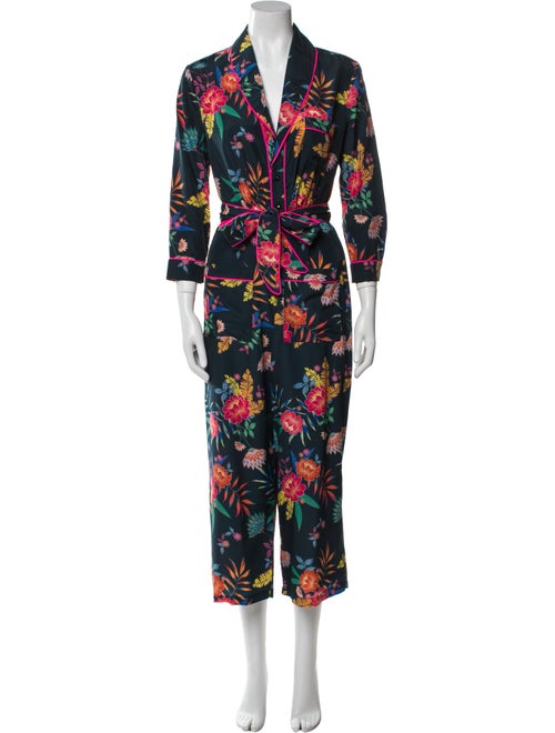 Le Superbe Floral Print V-Neck Jumpsuit