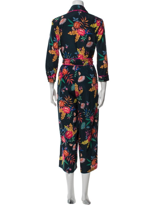 Le Superbe Floral Print V-Neck Jumpsuit