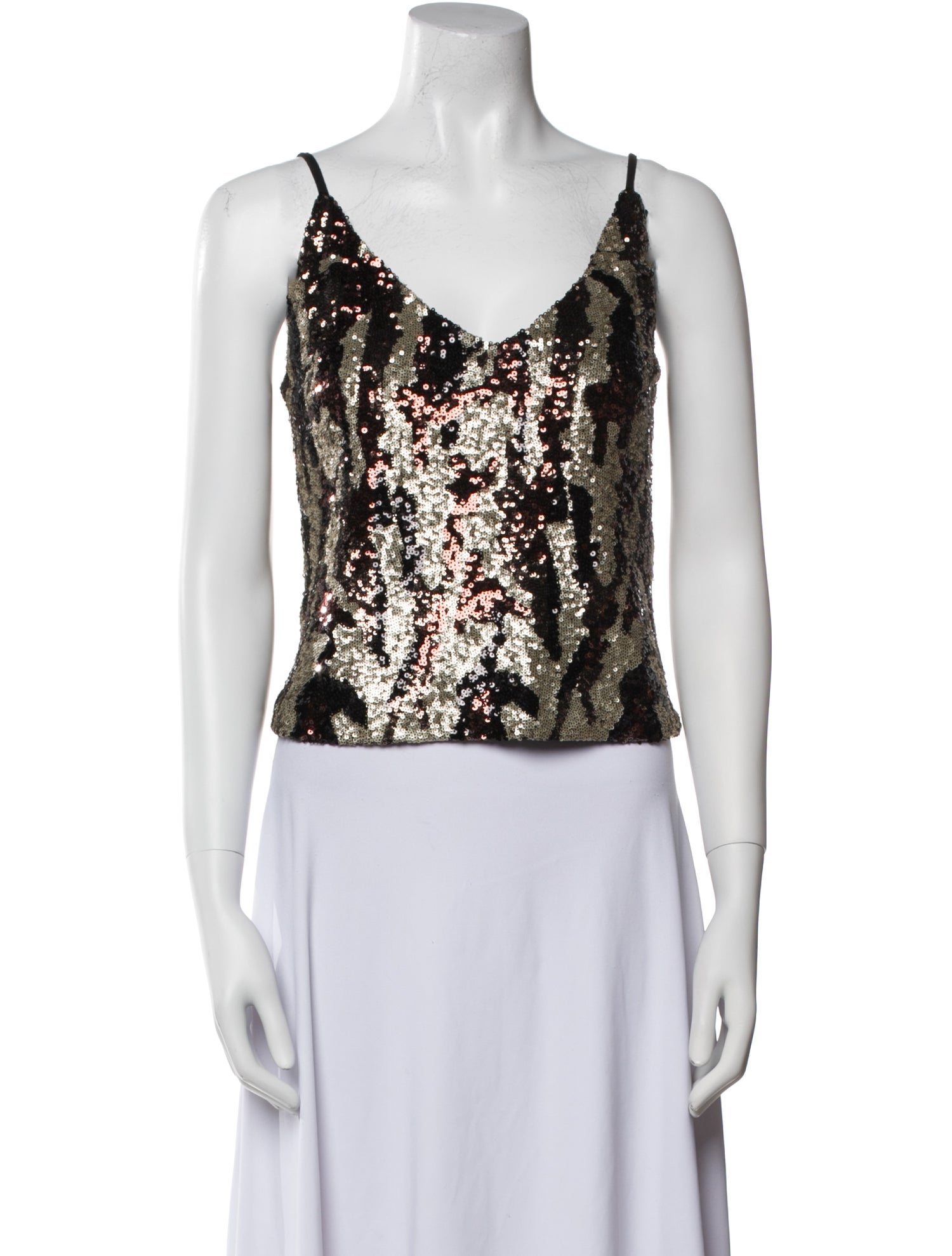 Le Superbe Printed V-Neck Crop Top