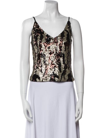 Le Superbe Printed V-Neck Crop Top