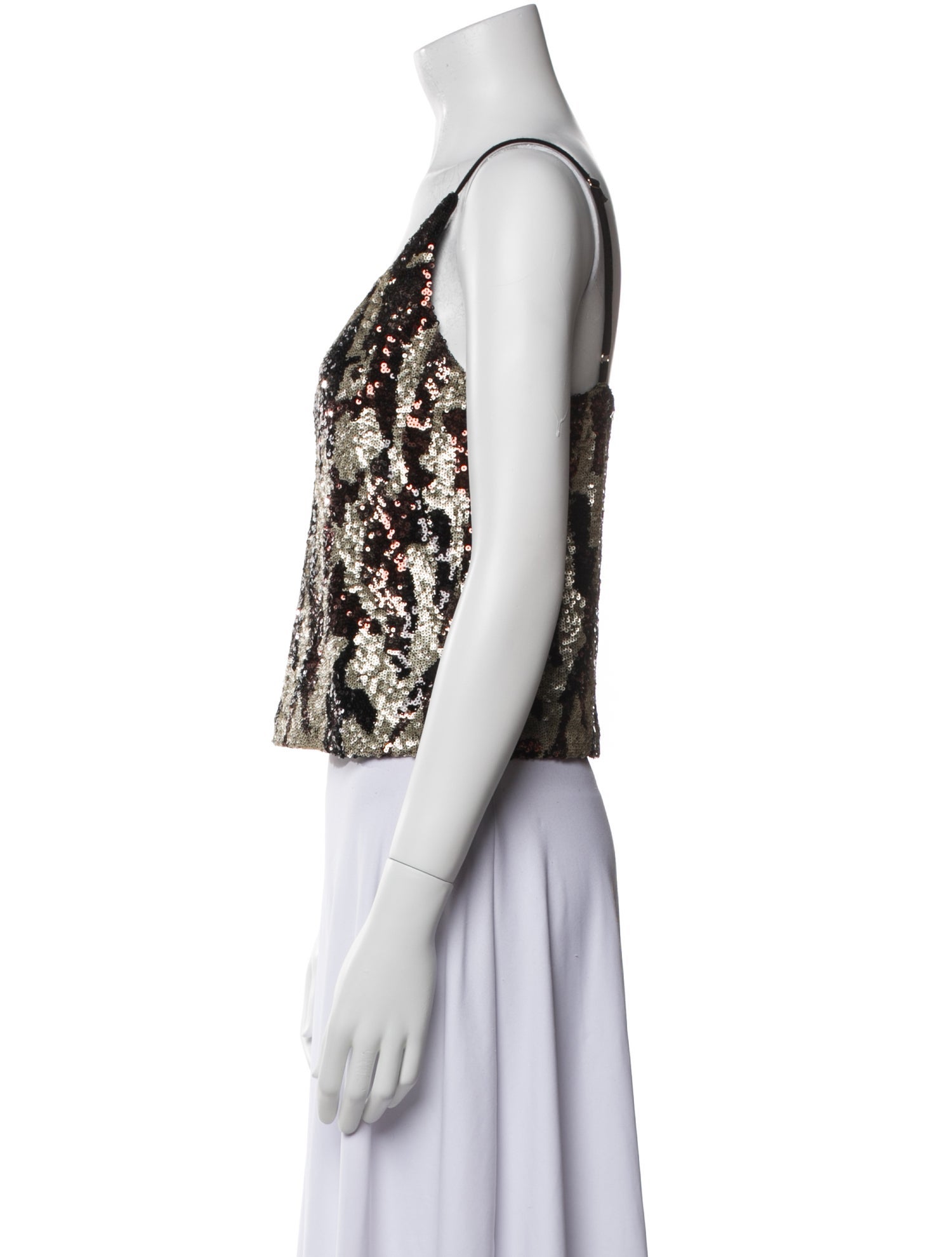 Le Superbe Printed V-Neck Crop Top