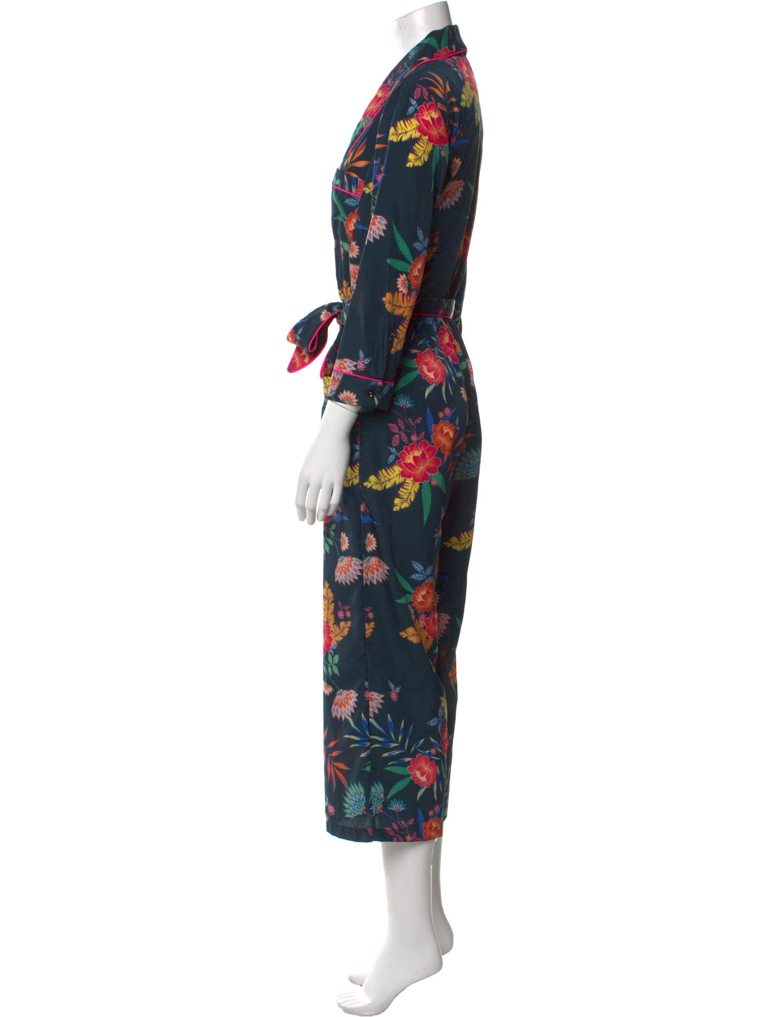 Le Superbe Floral Print V-Neck Jumpsuit