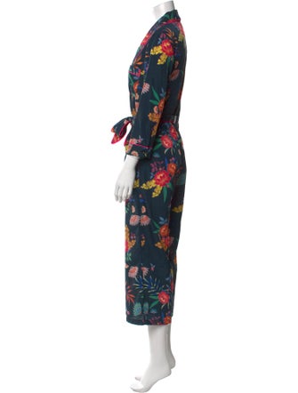 Le Superbe Floral Print V-Neck Jumpsuit