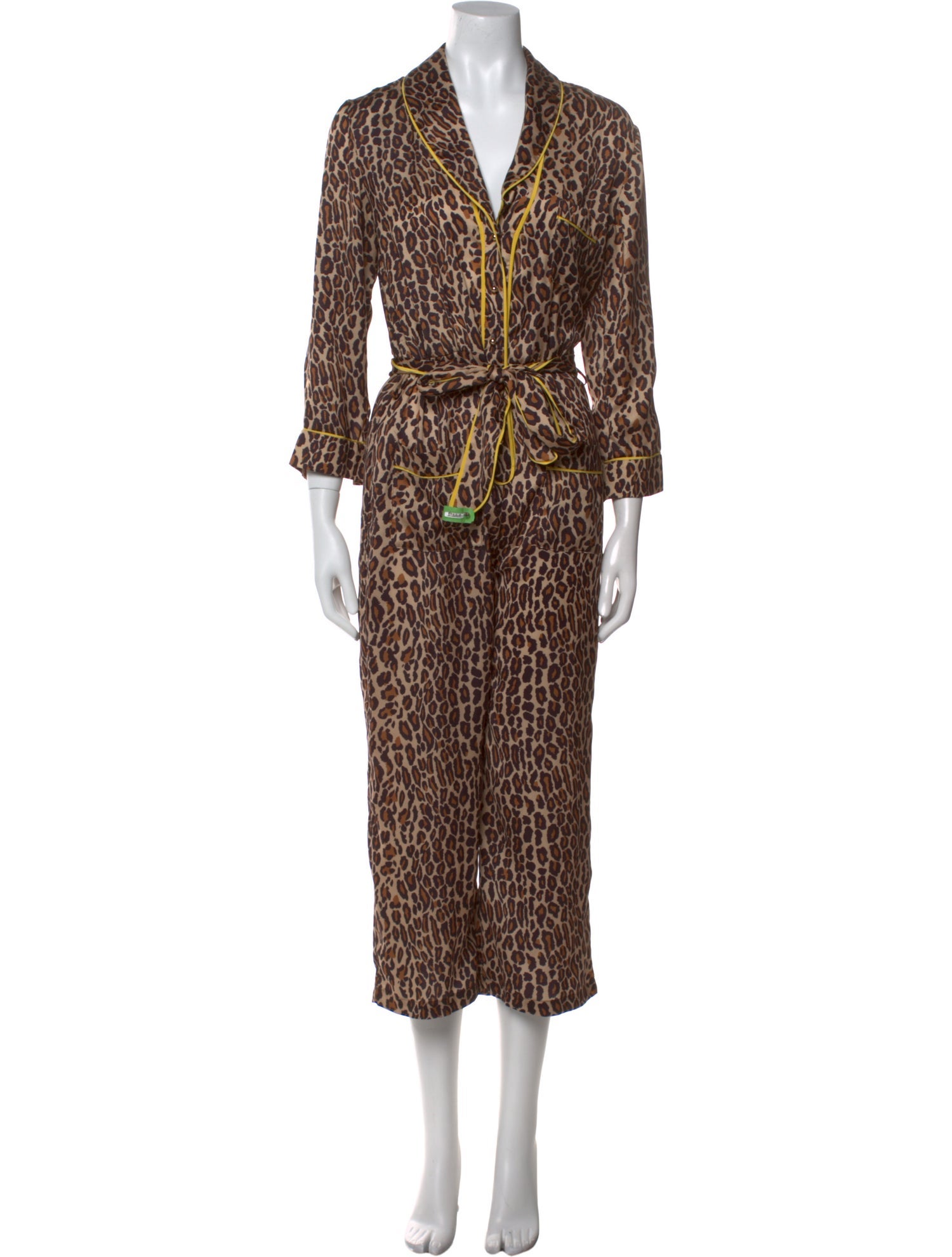 Le Superbe Animal Print V-Neck Jumpsuit