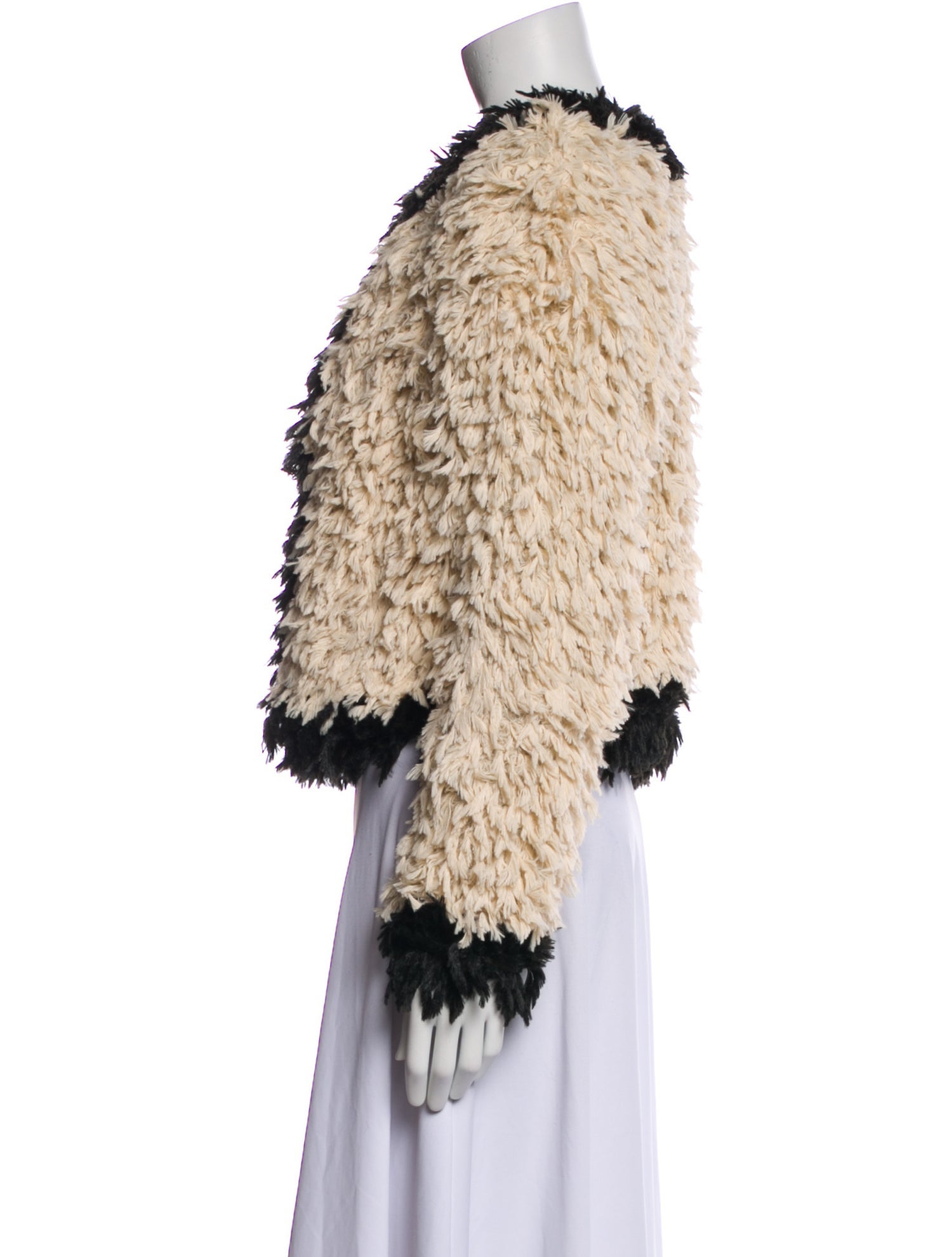 Le Superbe Tweed Pattern Faux Fur Jacket w/ Tags