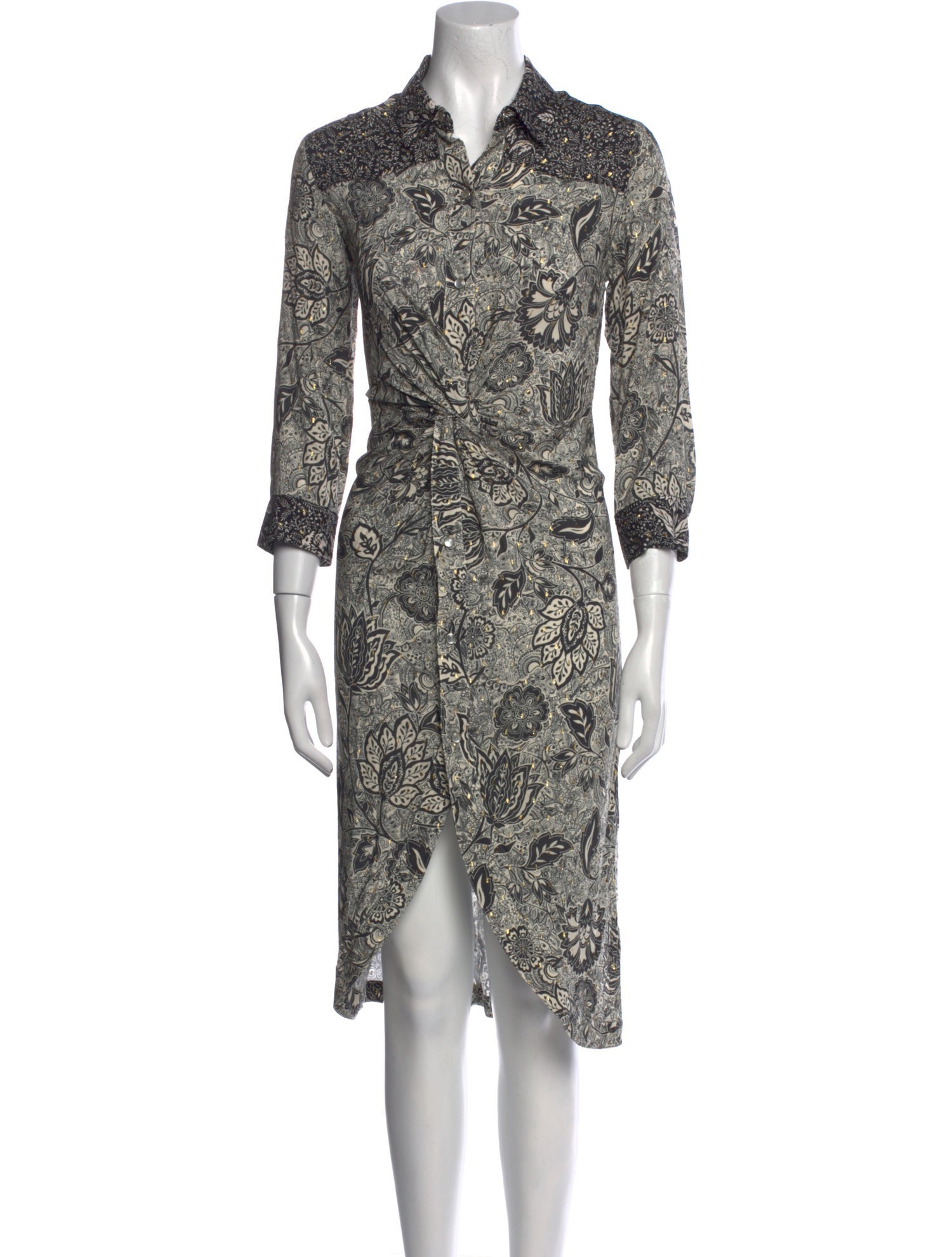 Le Superbe Paisley Print Midi Length Dress