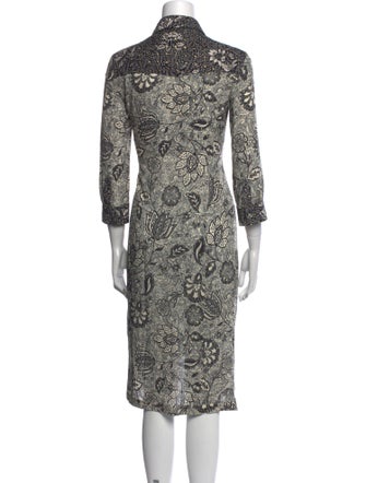 Le Superbe Paisley Print Midi Length Dress