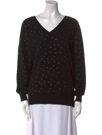 Le Superbe Wool Polka Dot Print Sweater