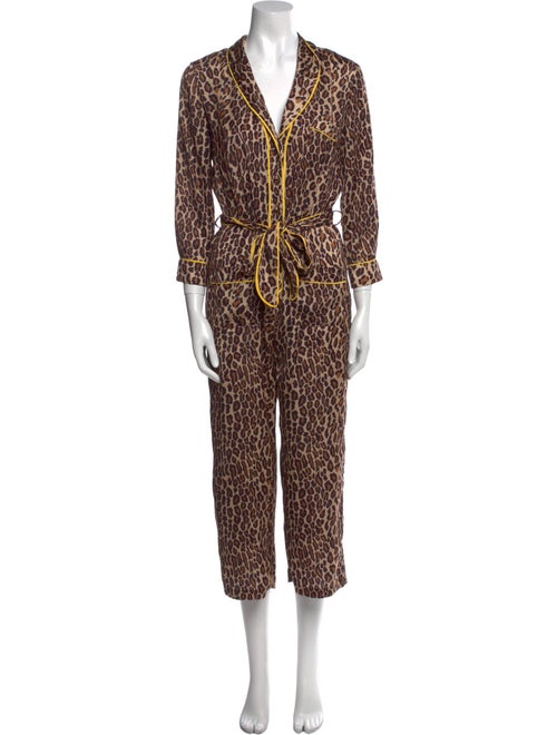 Le Superbe Animal Print V-Neck Jumpsuit