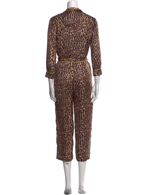 Le Superbe Animal Print V-Neck Jumpsuit