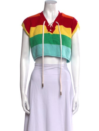 Le Superbe Striped V-Neck Sweater