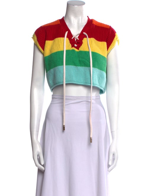 Le Superbe Striped V-Neck Sweater