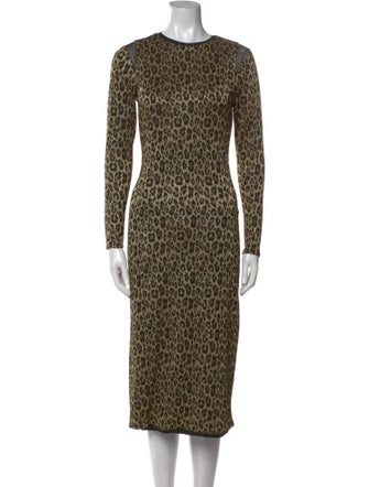Le Superbe Animal Print Midi Length Dress