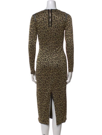 Le Superbe Animal Print Midi Length Dress