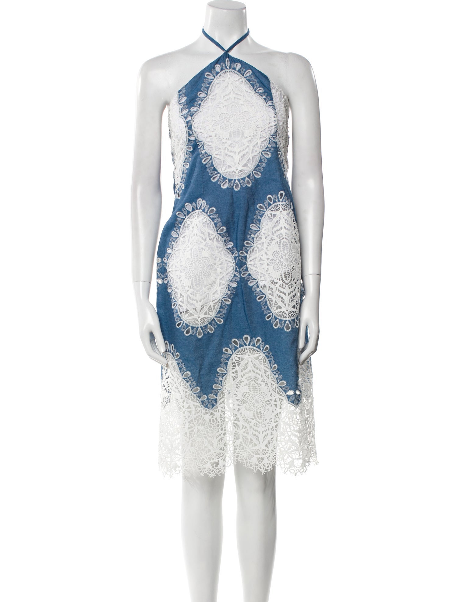 Le Superbe Lace Pattern Knee-Length Dress w/ Tags