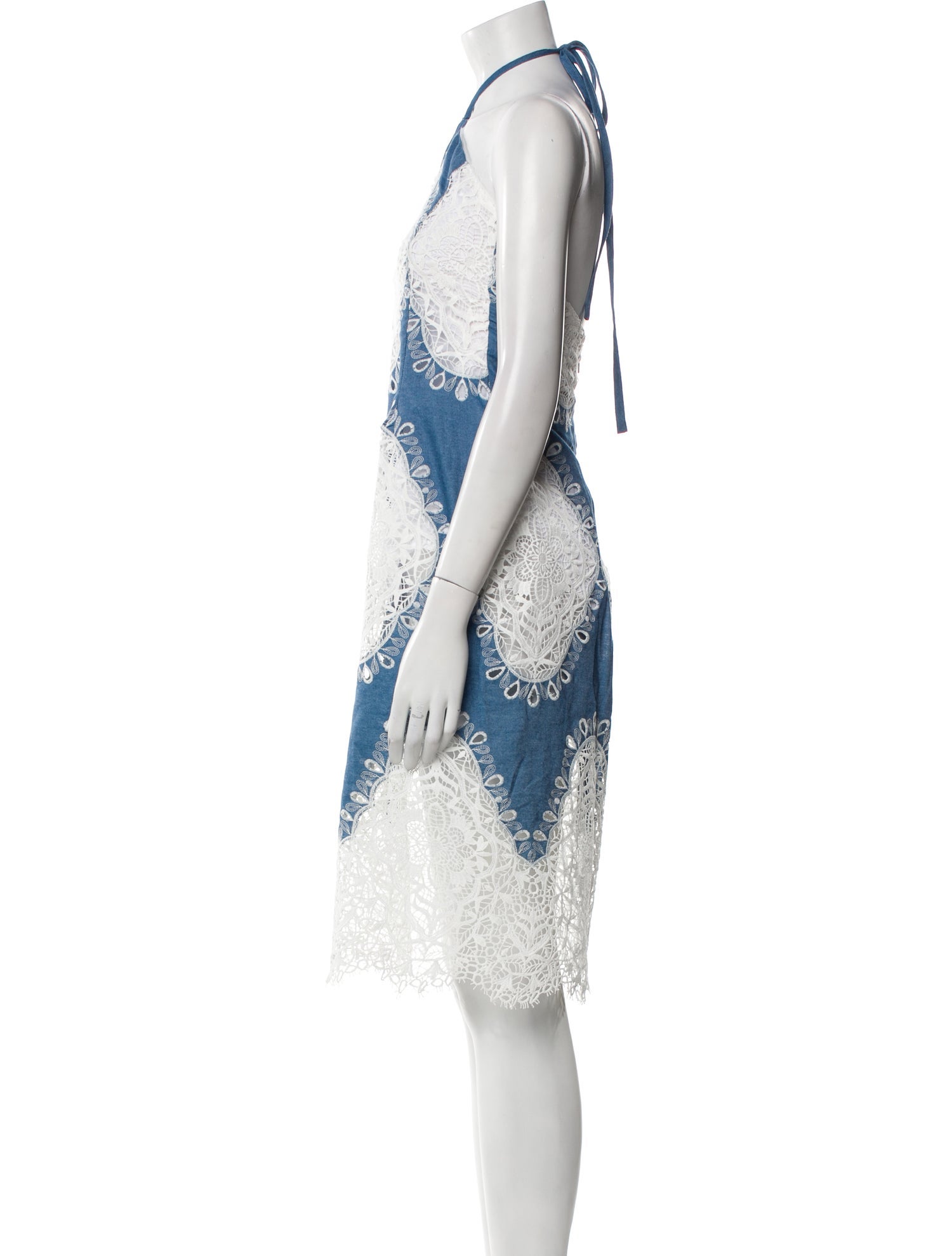 Le Superbe Lace Pattern Knee-Length Dress w/ Tags