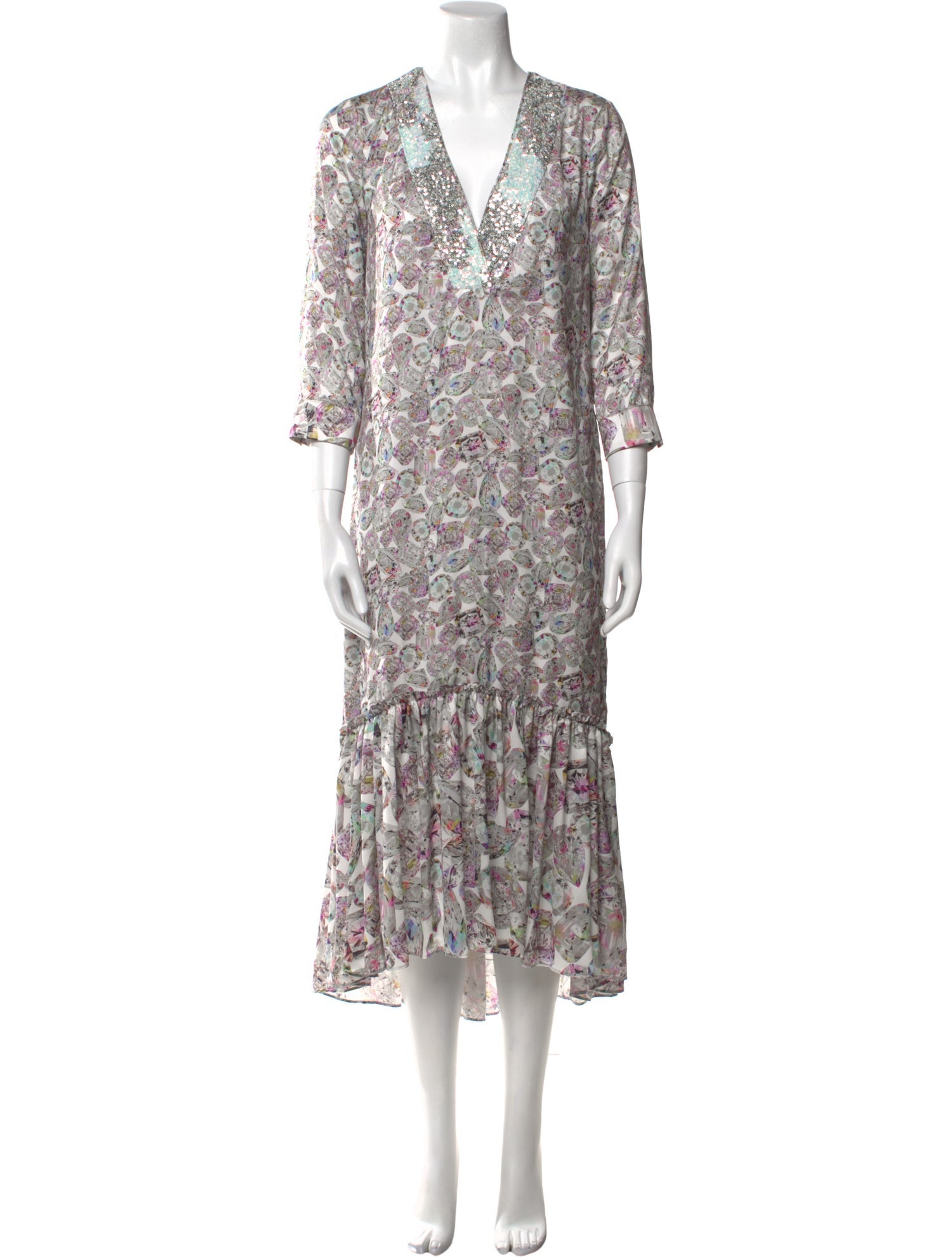 Le Superbe Floral Print Midi Length Dress