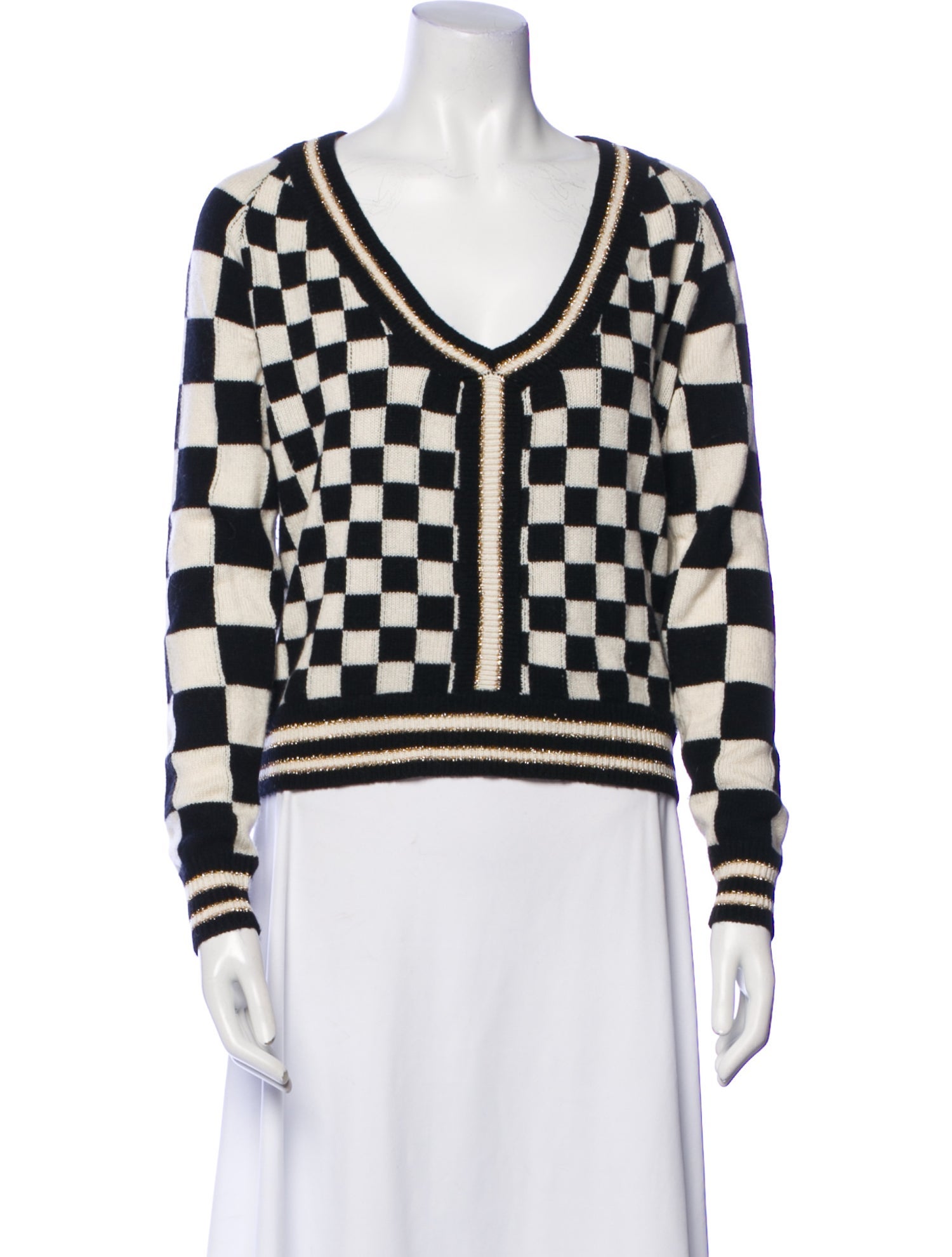 Le Superbe Striped V-Neck Sweater