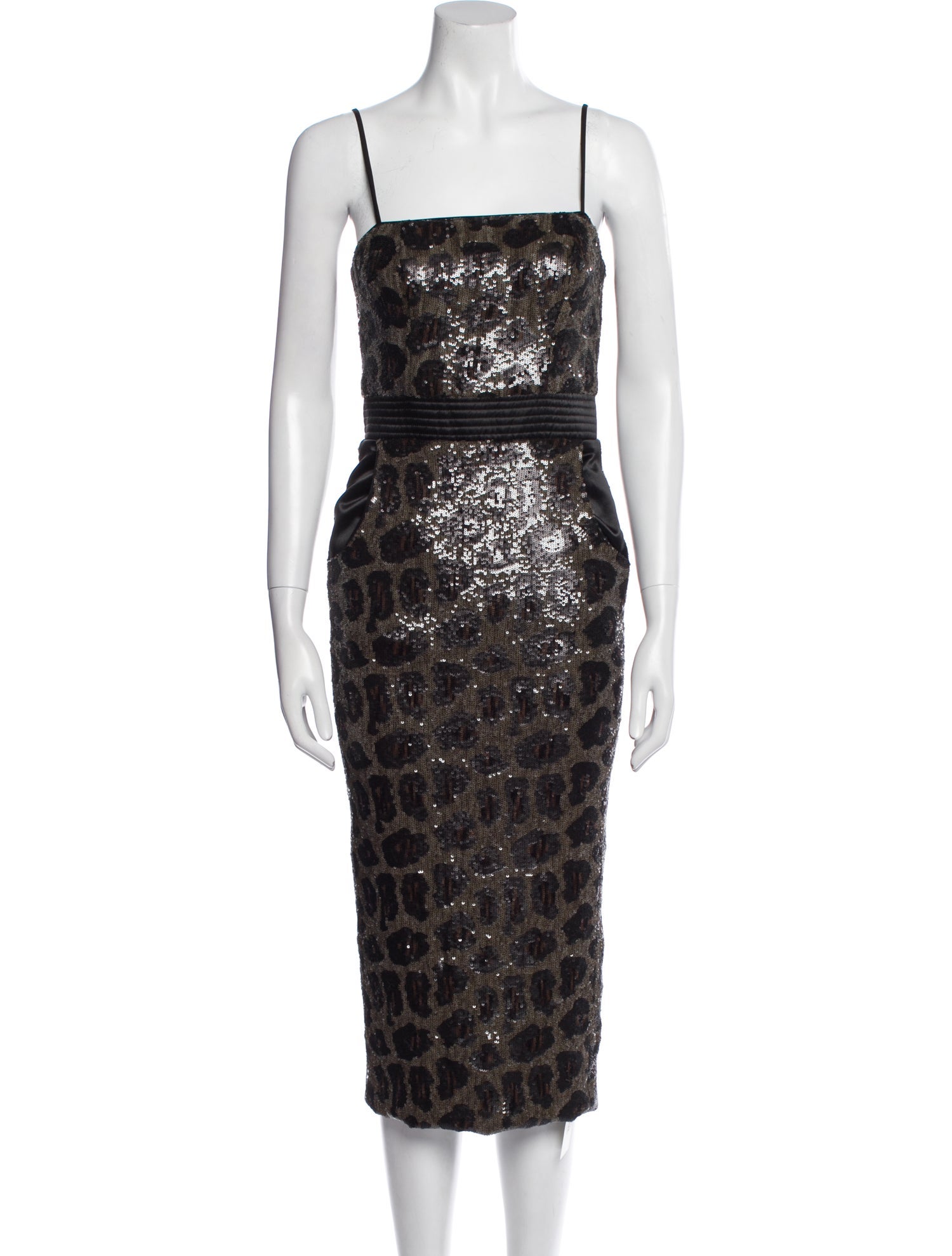 Le Superbe Lace Pattern Knee-Length Dress