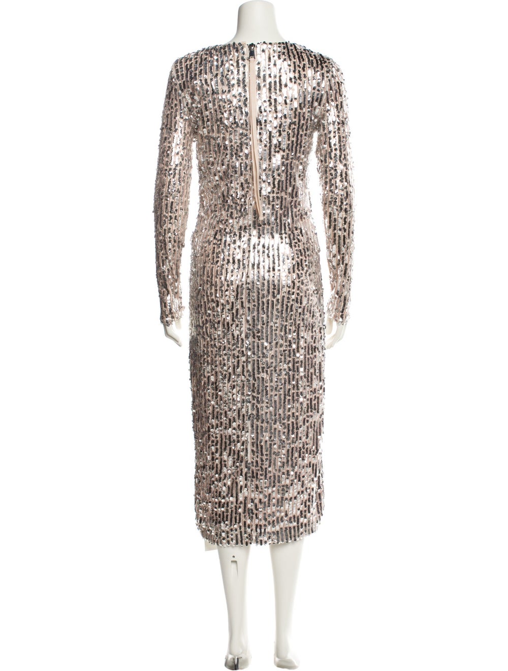 Le Superbe Shift Dress Silver Patterned Sequin & … - image 3