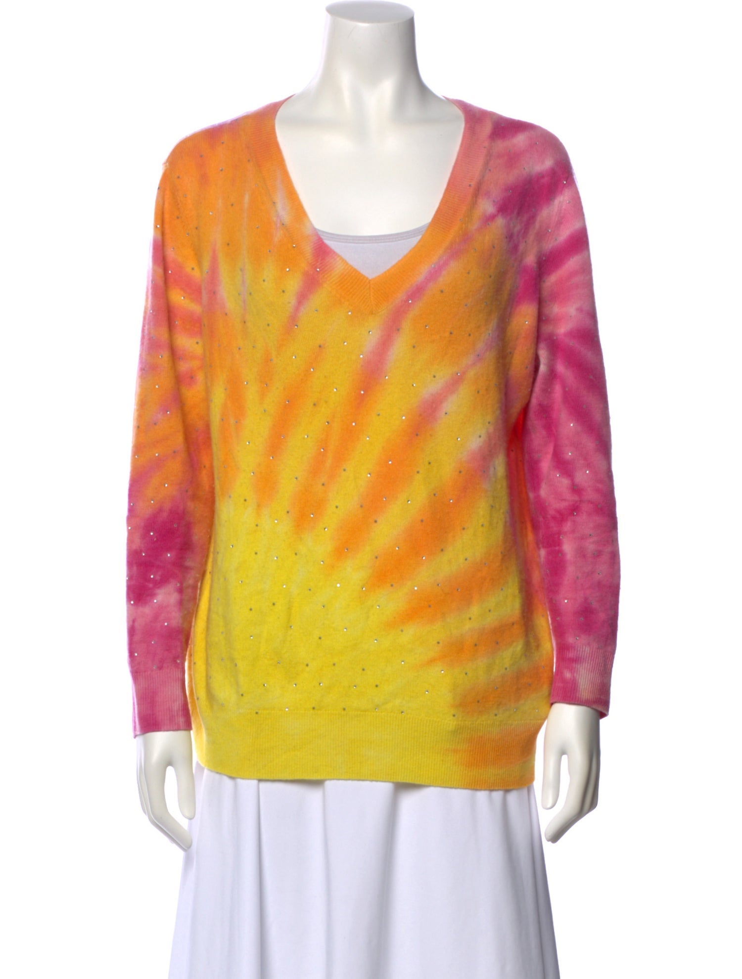 Le Superbe Wool Tie-Dye Print Sweater