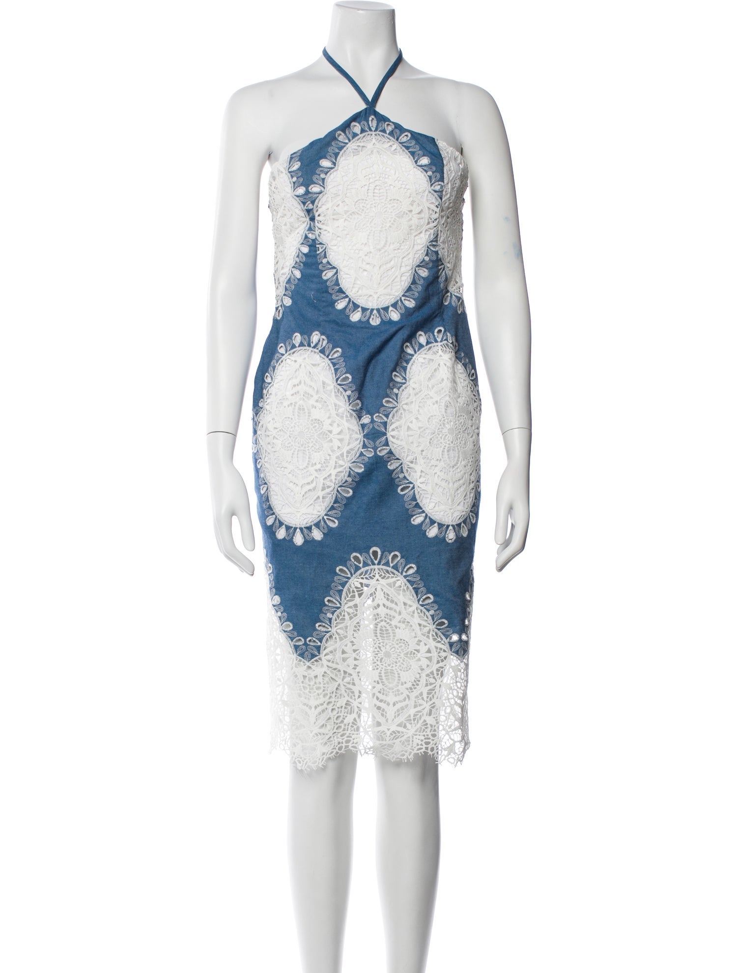 Le Superbe Lace Pattern Midi Length Dress w/ Tags