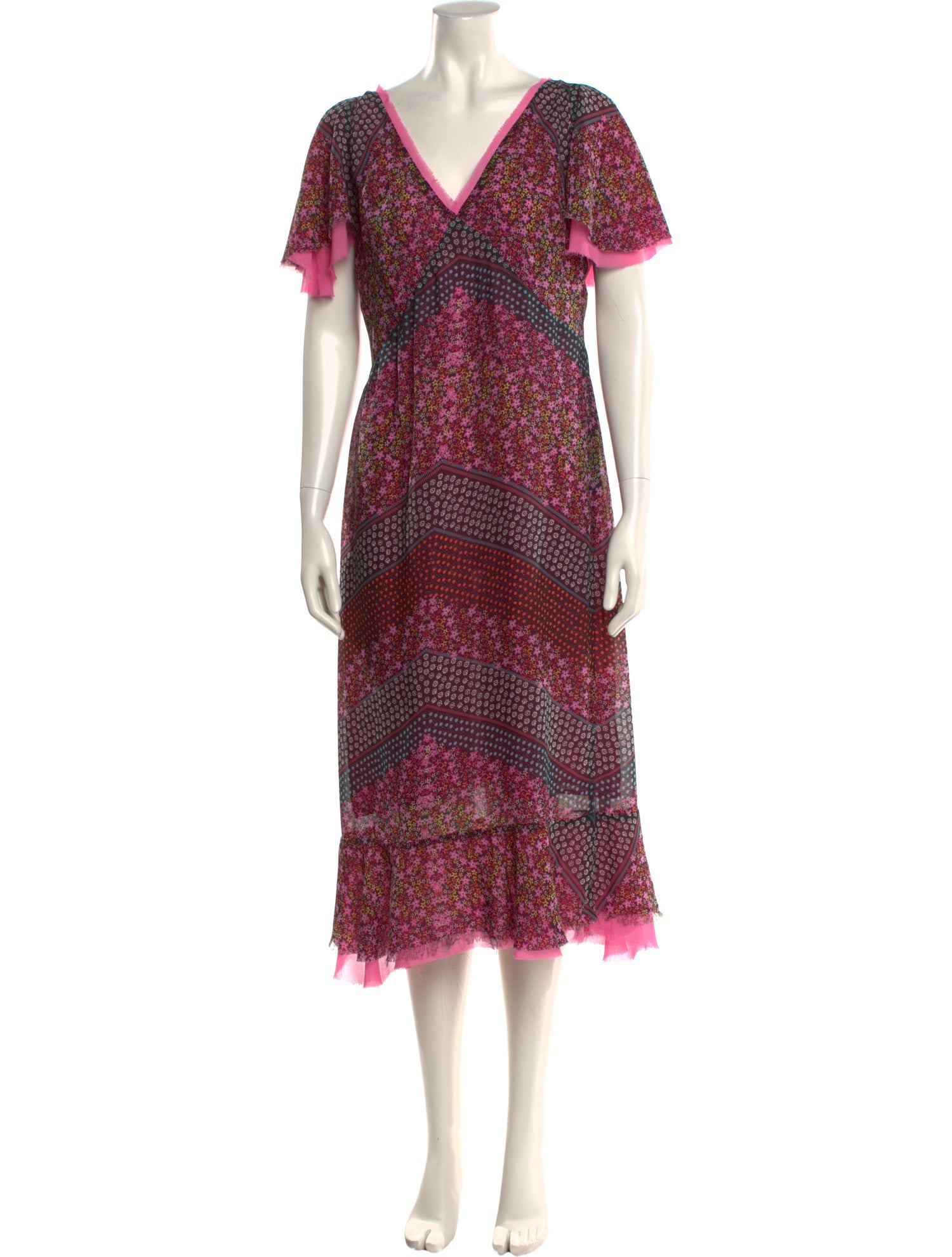 Le Superbe Floral Print Midi Length Dress