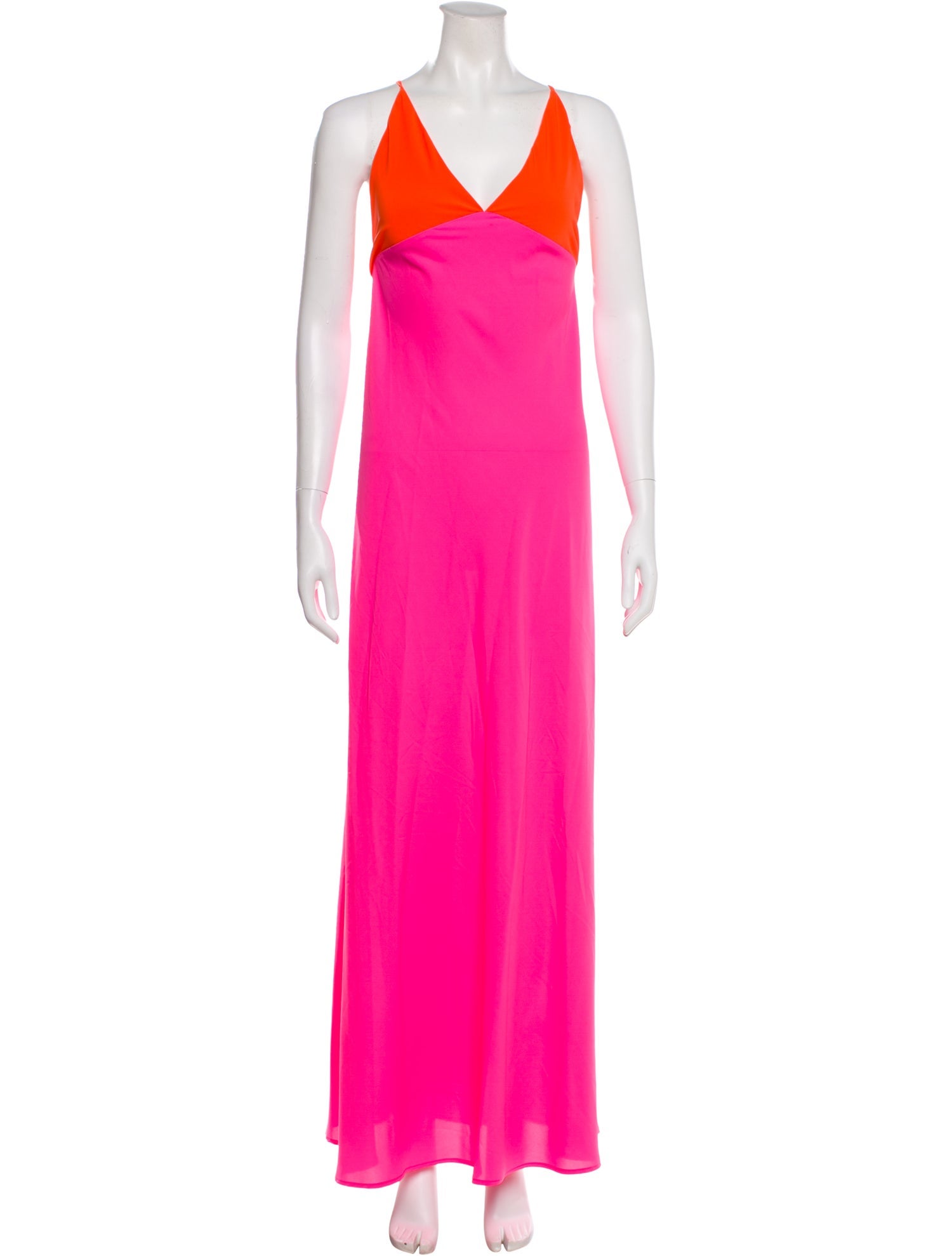 Le Superbe Colorblock Pattern Long Dress
