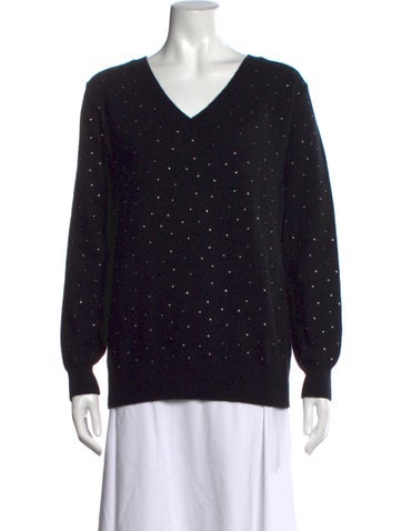 Click to view more detailed imagery on our partner's website Pre-owned Le Superbe Wool Patterned Sweater In Black