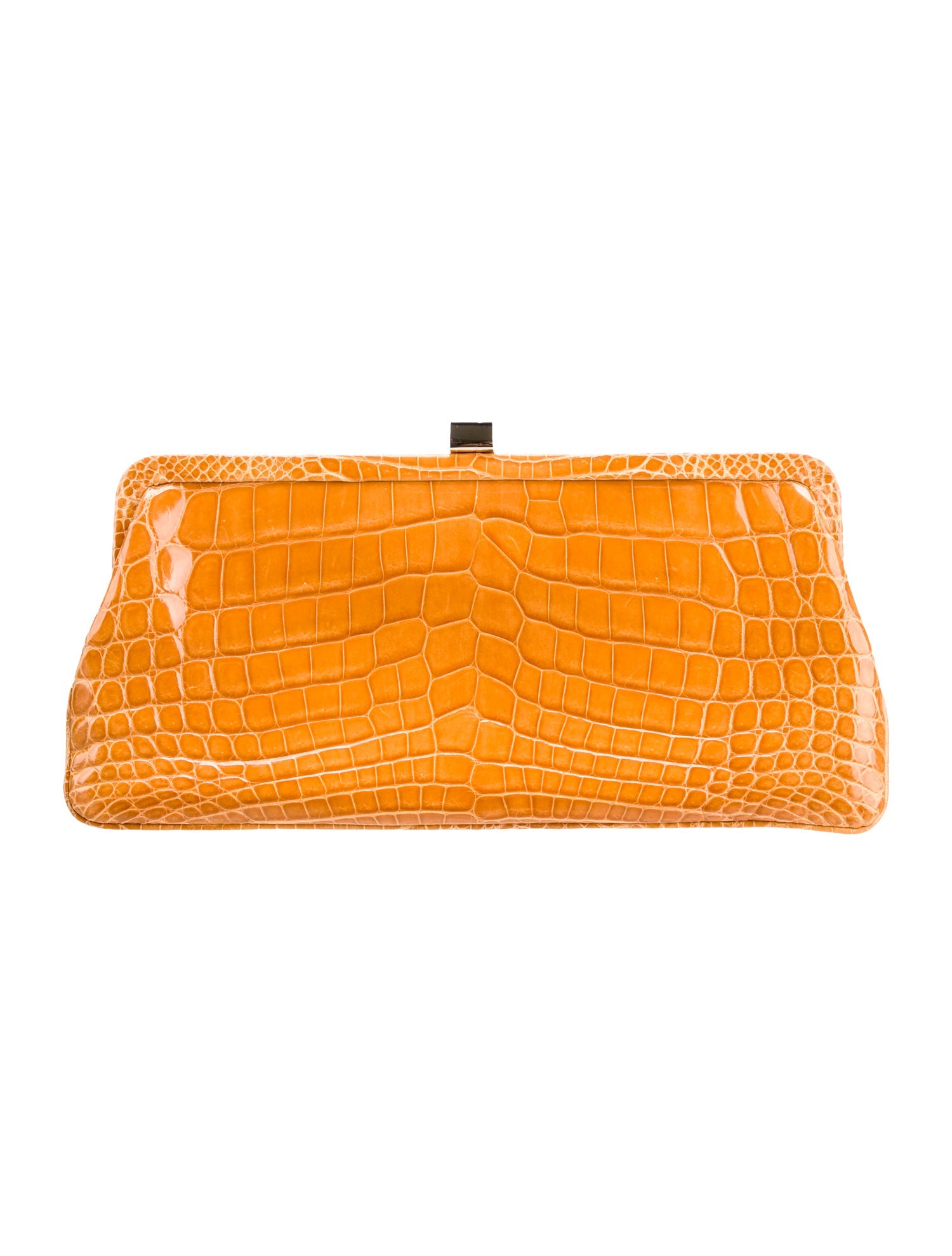 Lambertson Truex Crocodile Clutch Yellow Clutches, Handbags