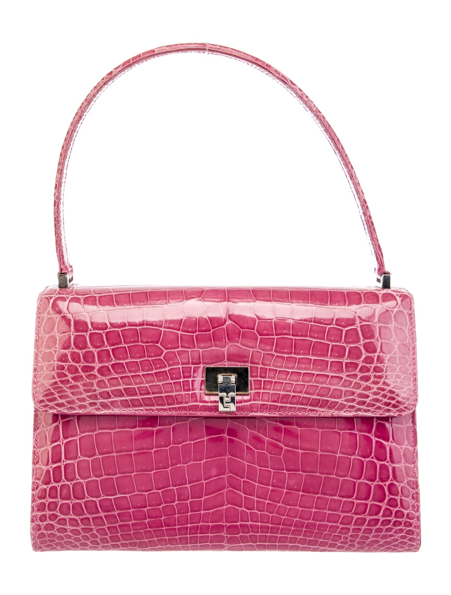 るる Lambertson Truex Crocodile Top Handle Bag - Pink Handle Bags