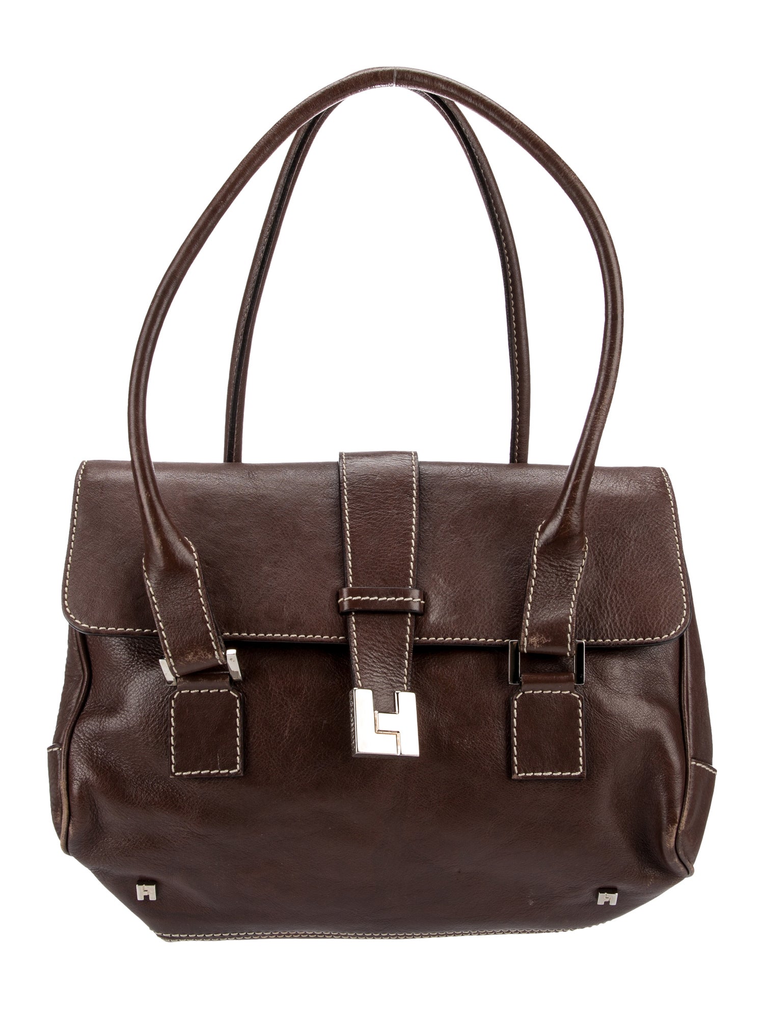 Lambertson Truex Leather Top Handle Bag