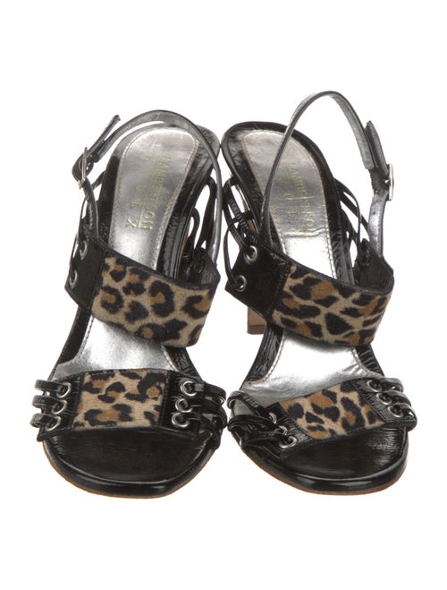 Lambertson Truex Patent Leather Slingback Sandals