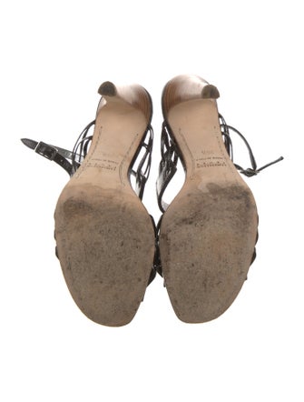 Lambertson Truex Patent Leather Slingback Sandals