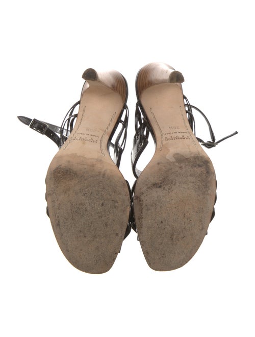 Lambertson Truex Patent Leather Slingback Sandals