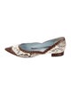 Lambertson Truex Snakeskin Animal Print Ballet Flats