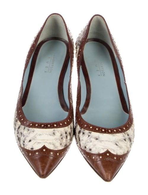 Lambertson Truex Snakeskin Animal Print Ballet Flats