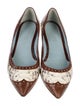 Lambertson Truex Snakeskin Animal Print Ballet Flats